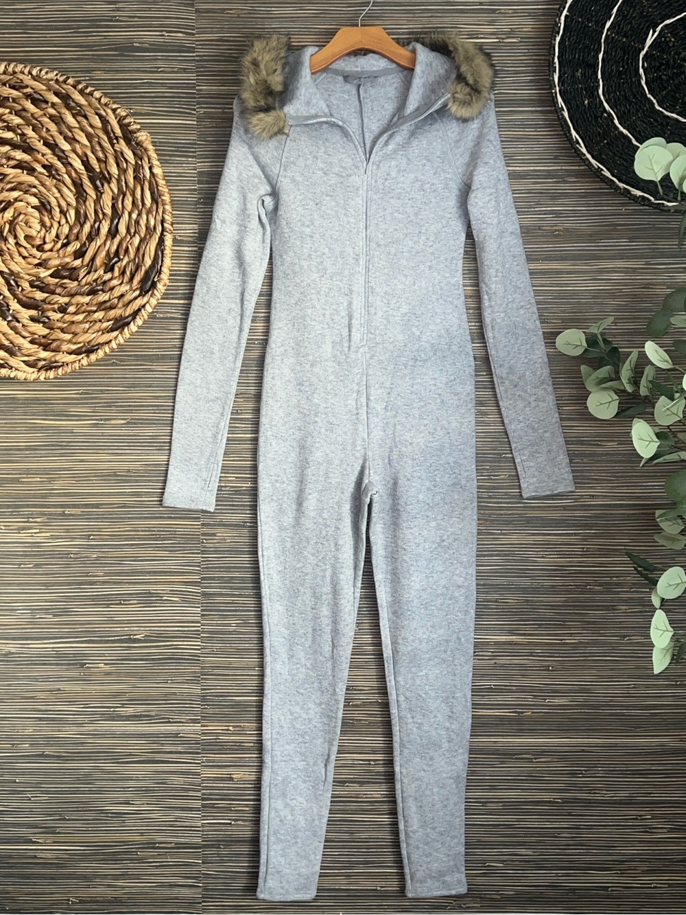 NEW Free People Snowmass Onesie Heather Gray Small cozy boho - Picture 4 of 17